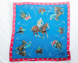 Horse Polo Silk Scarf
