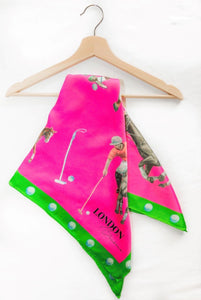 Horse Polo Silk Scarf