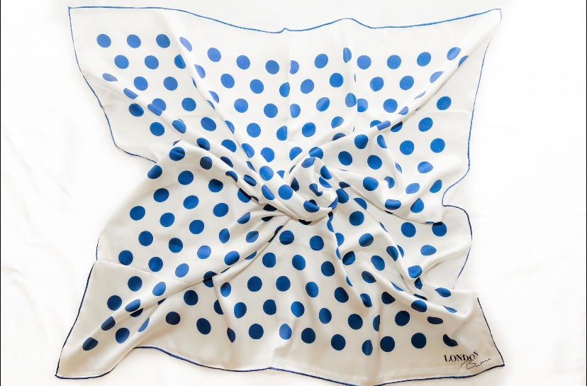 Polka Dot Silk Scarf